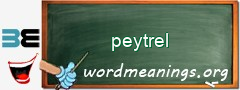 WordMeaning blackboard for peytrel